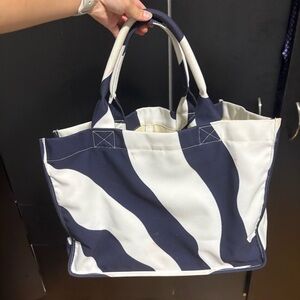 Milly Navy and White Striped Mimi Tote Bag